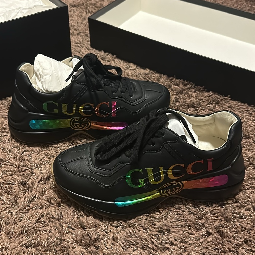 Gucci Rainbow Logo Sneakers - US 5.5
